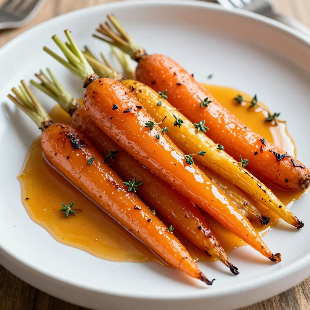 orangeglazed carrots and parsnips with fresh thyme for holiday sides