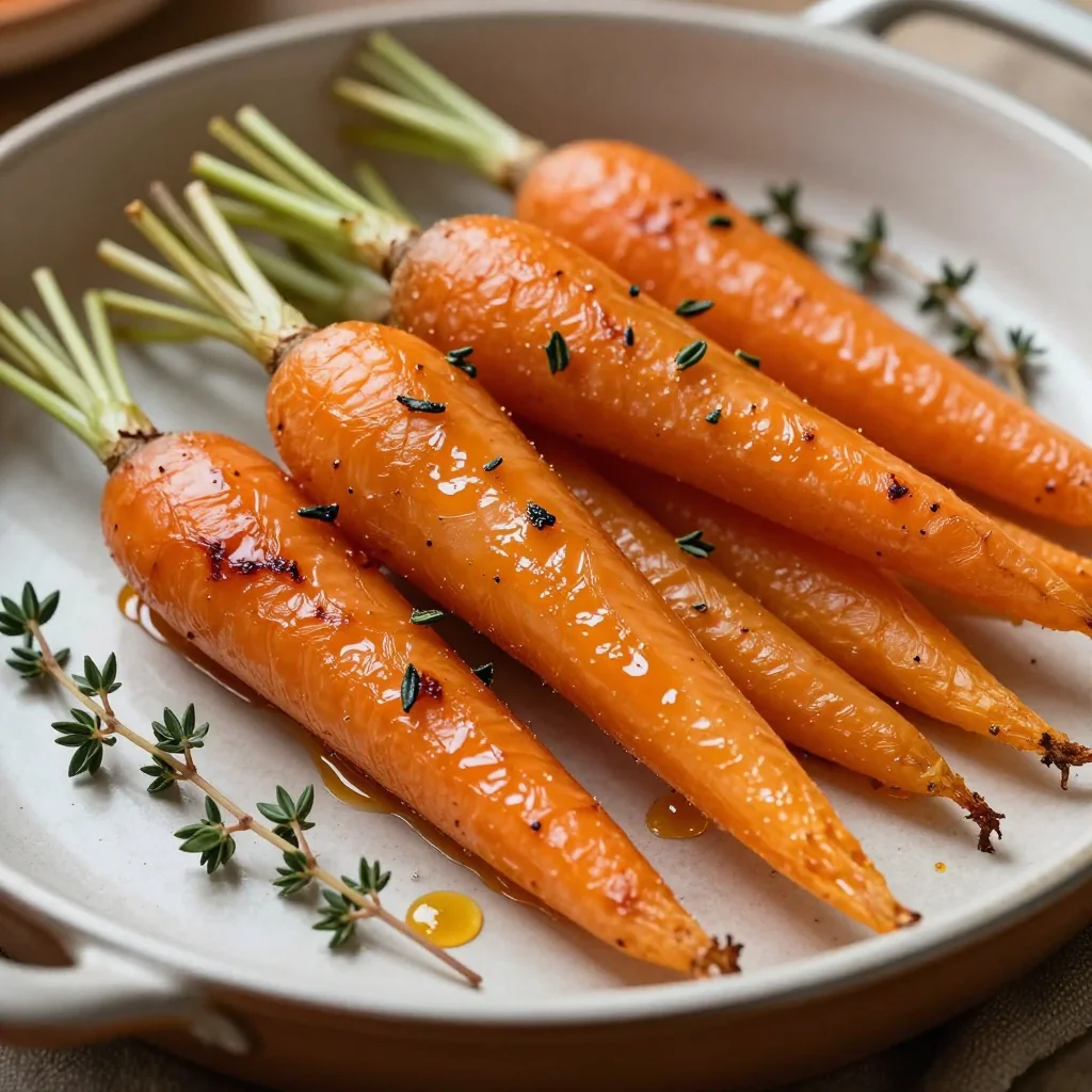 orangeglazed carrots and parsnips with fresh thyme for holiday sides