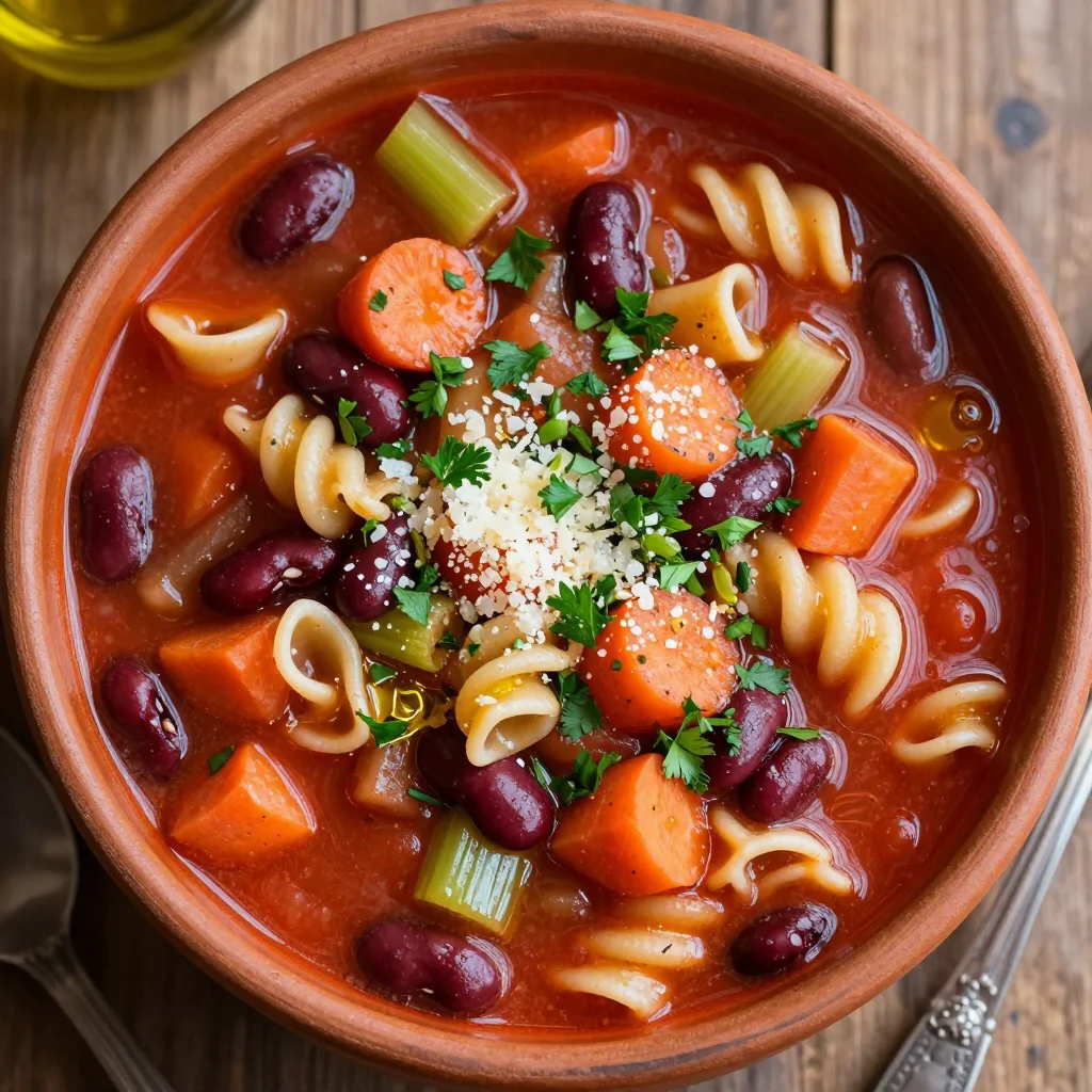 Pantry Clearing Minestrone Soup for a Winter Lunch