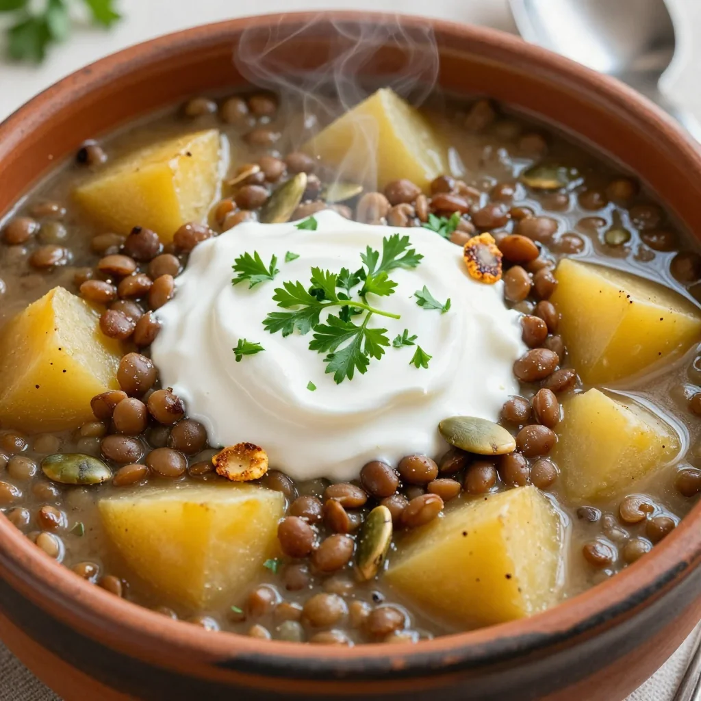 pantryfriendly lentil and potato soup for easy clean eating dinners