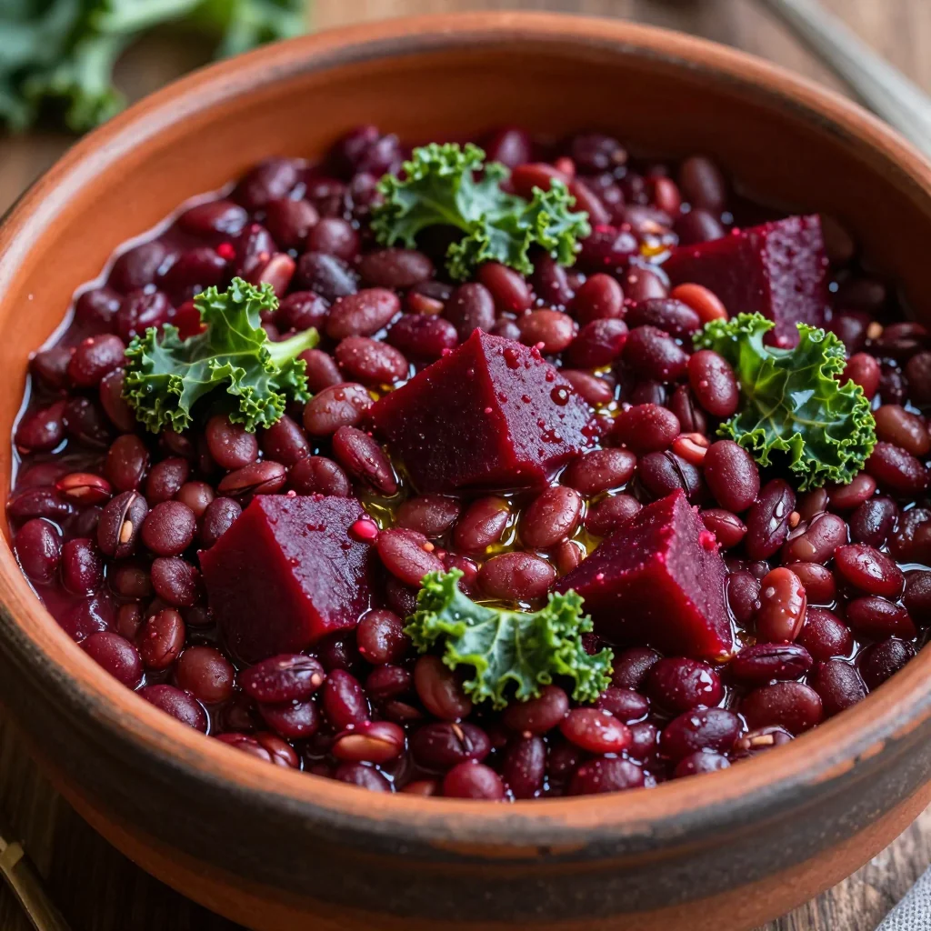 proteinpacked lentil and beet stew with winter greens for healthy suppers