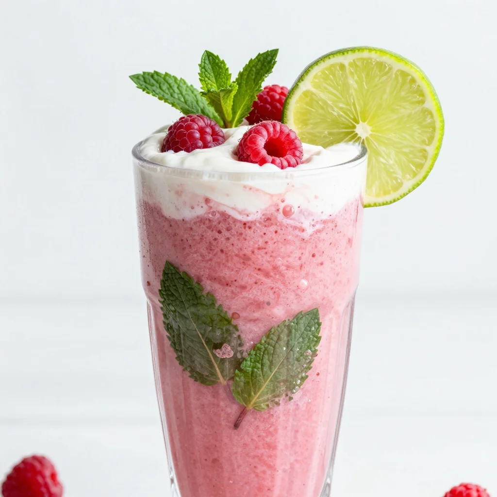 Raspberry Lime Mint Detox Smoothie for Refresh