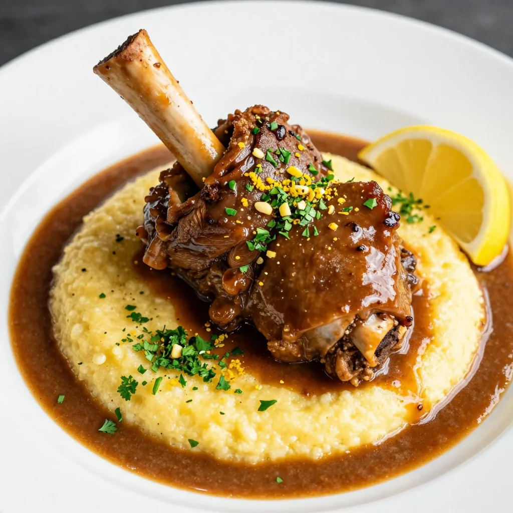 Showstopper Slow Cooker Osso Buco with Gremolata and Polenta
