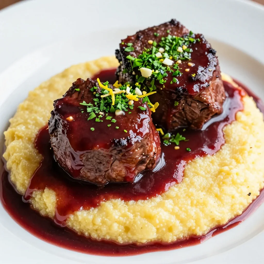 Showstopper Slow Cooker Osso Buco with Gremolata and Polenta
