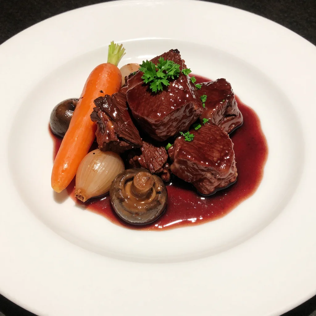 slow cooker beef burgundy with root vegetables and rich red wine sauce