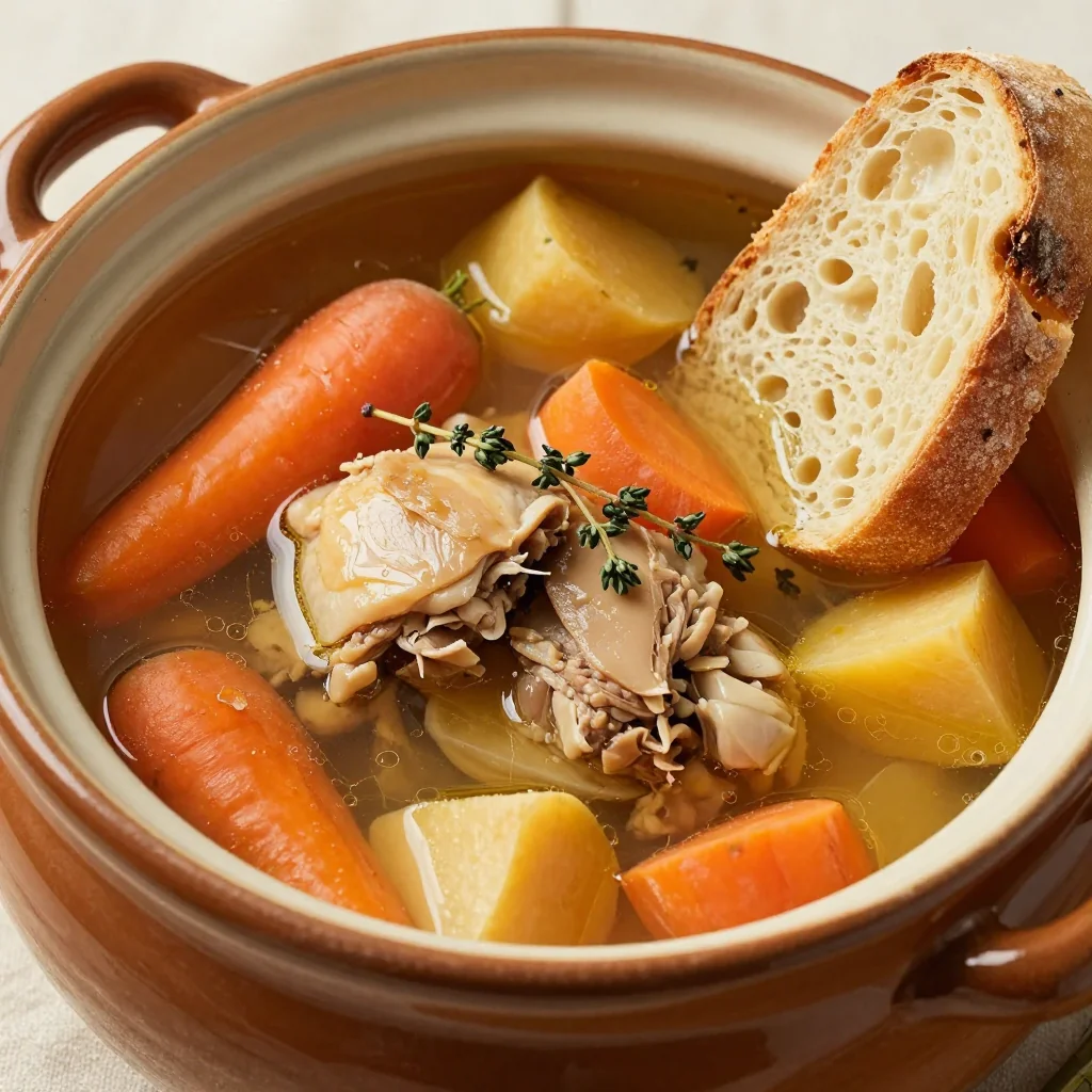 slow cooker chicken and root vegetable soup for cold winter nights