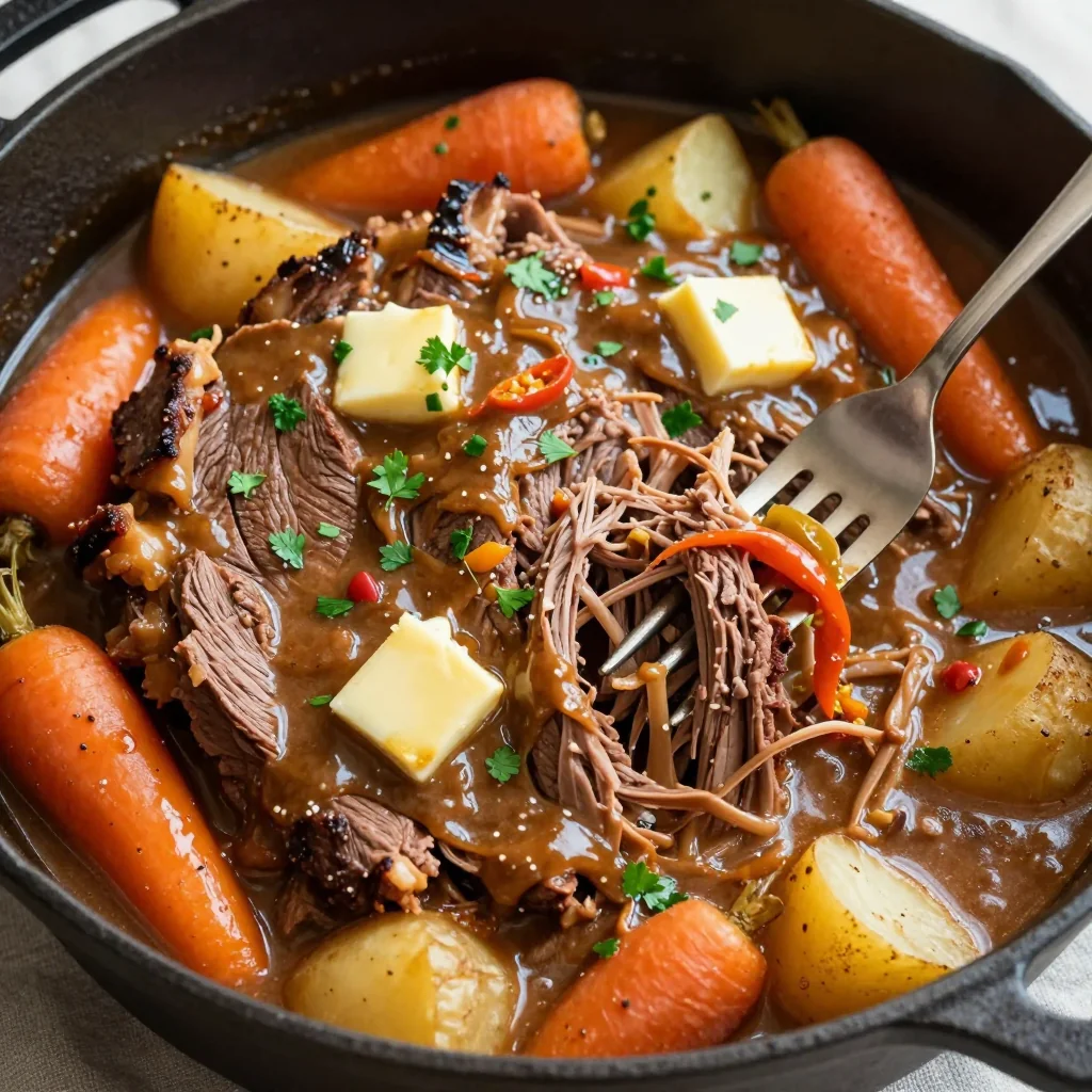 Slow Cooker Mississippi Pot Roast That Melts in Your Mouth
