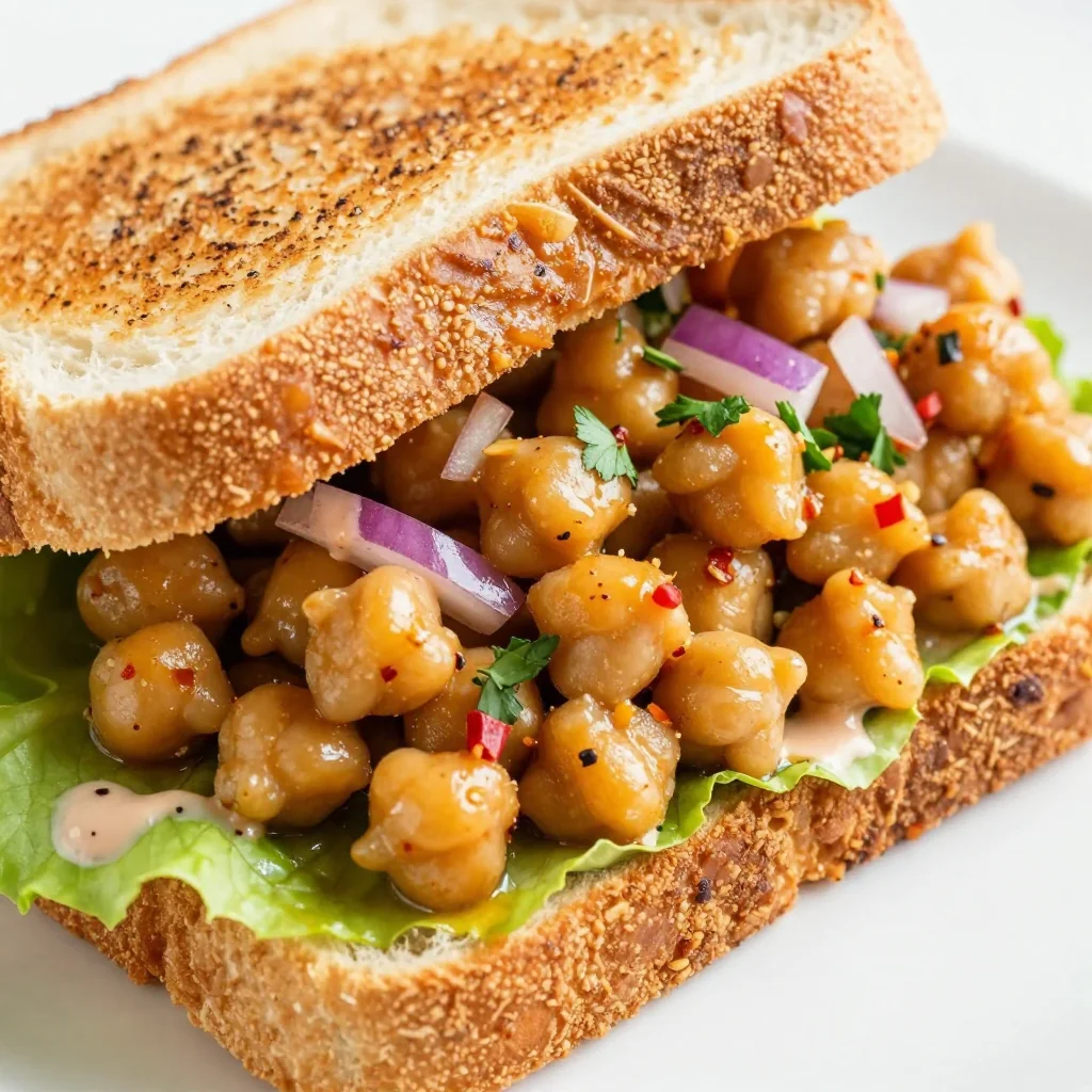 Spicy Chickpea Salad Sandwich for Quick Lunch