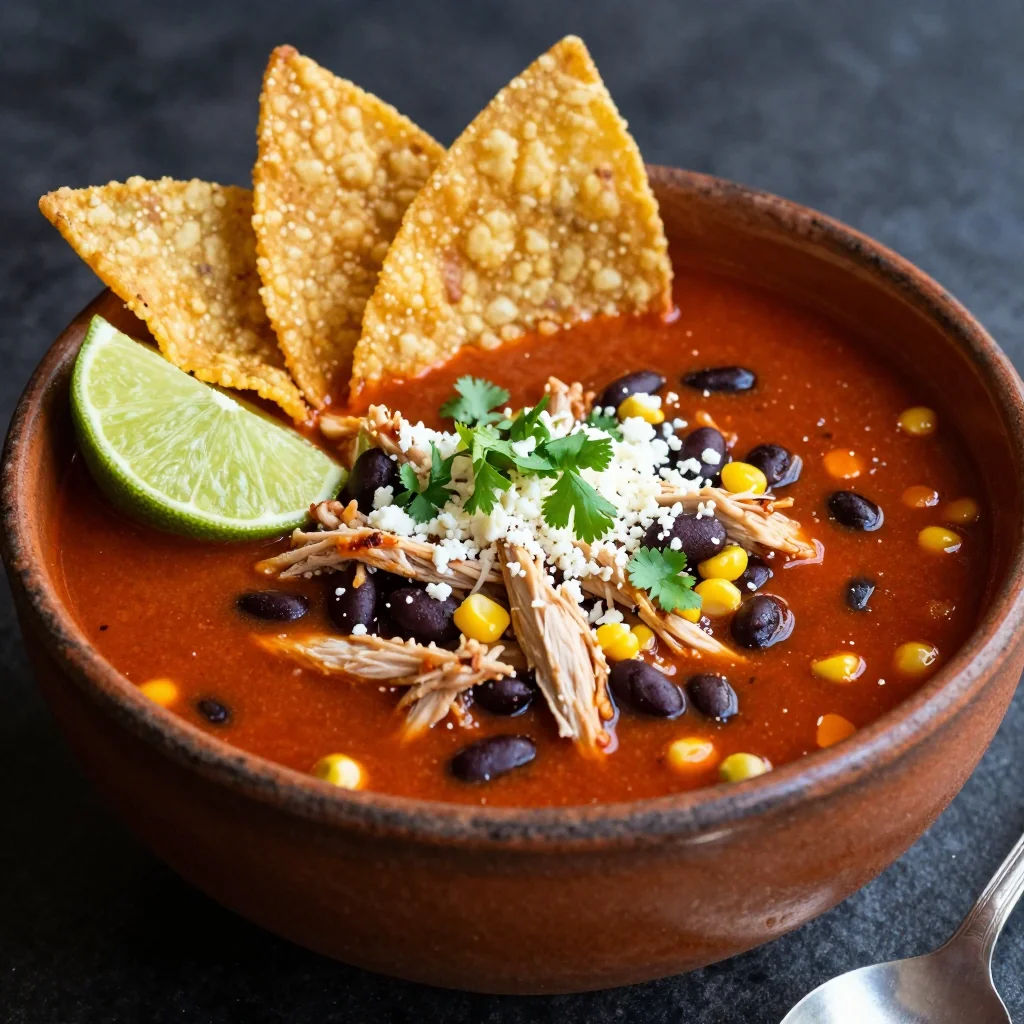 Spicy Instant Pot Tortilla Soup for Cold January Nights