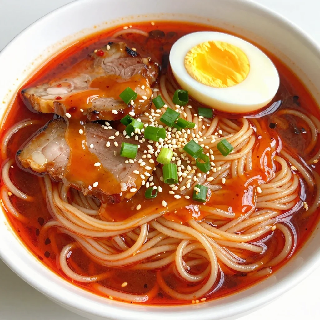 Spicy Ramen Upgrade With Egg and Sriracha for Cravings