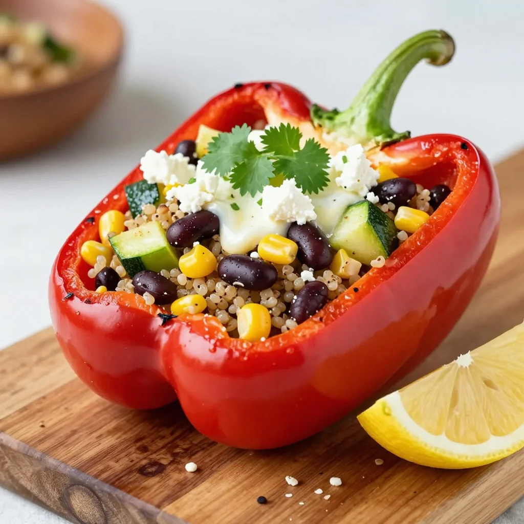 Veggie Loaded Stuffed Peppers for a Healthy January Reset