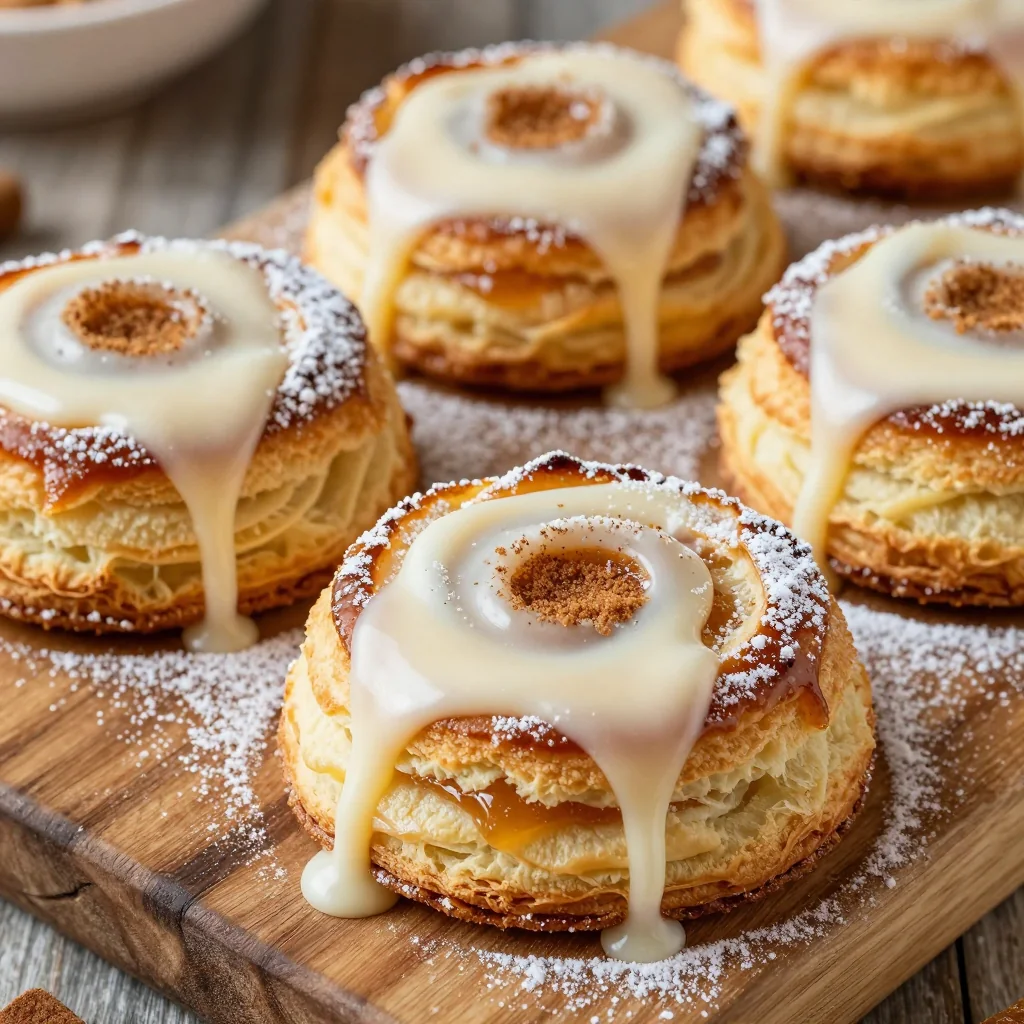 Warm Cinnamon Roll Biscuits with Glaze for a Flaky and Sweet Breakfast