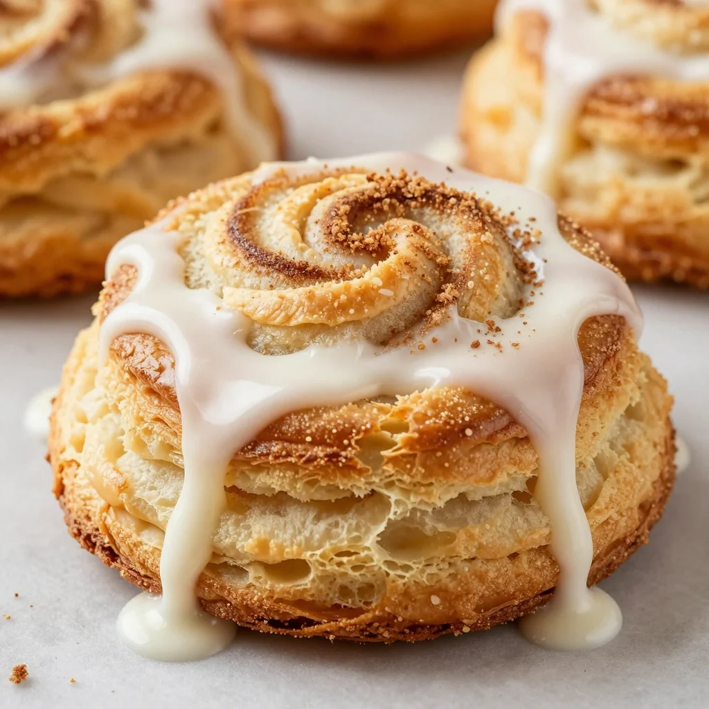 Warm Cinnamon Roll Biscuits with Glaze for a Flaky and Sweet Breakfast