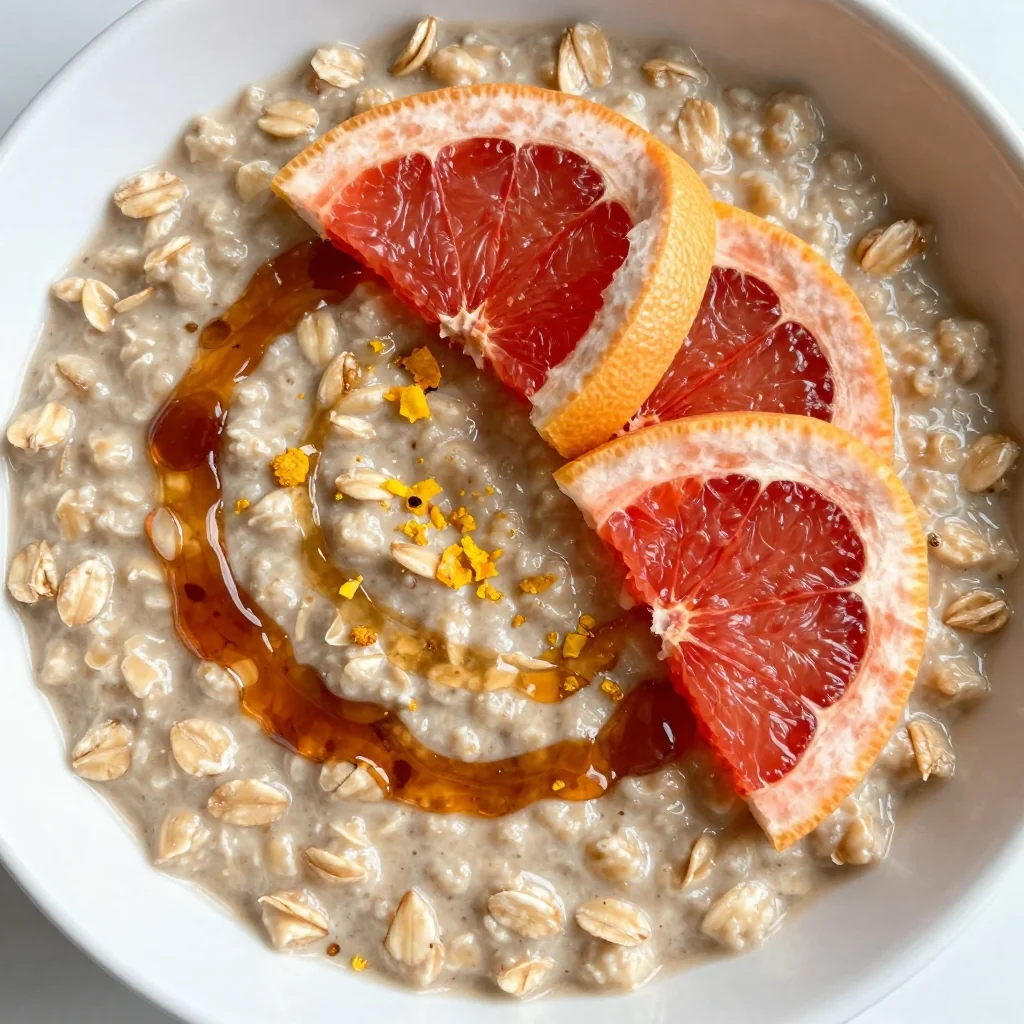warm citrusspiced oatmeal with grapefruit and maple for slow mornings