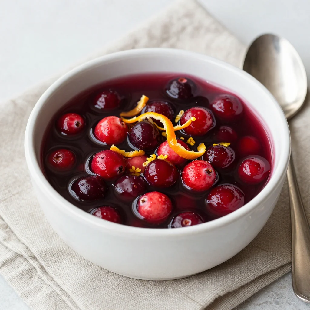 warm cranberry and orange compote perfect for christmas brunch
