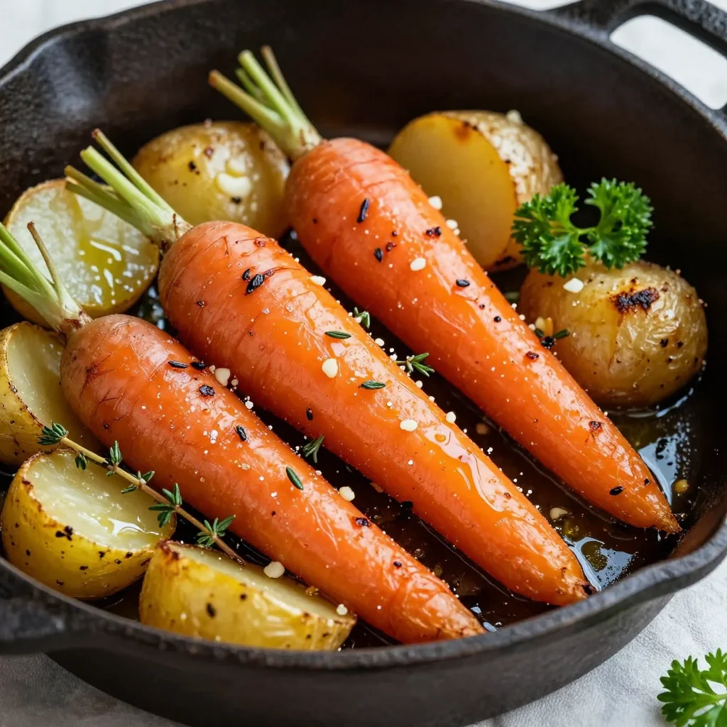warm garlic roasted carrot and potato medley for january family meals
