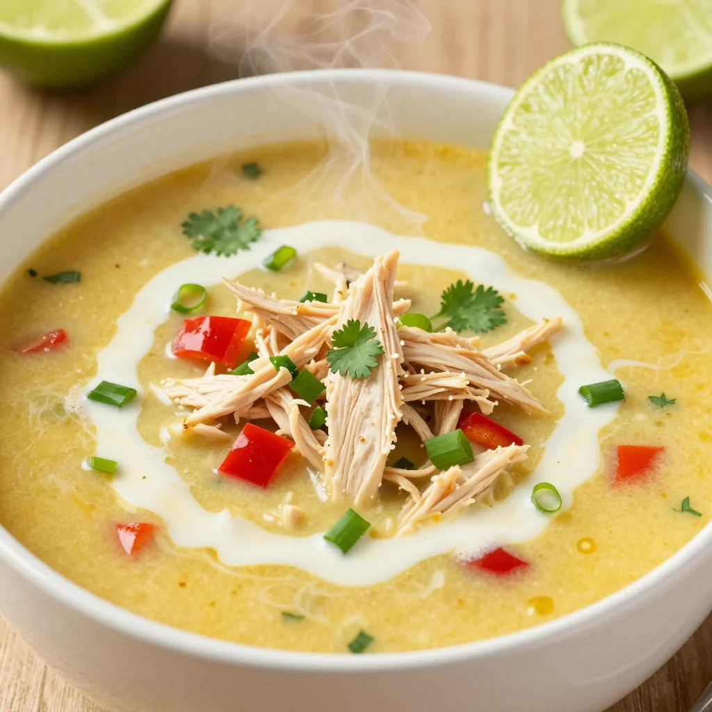 Whole30 Creamy Coconut Lime Chicken Soup for Lunch