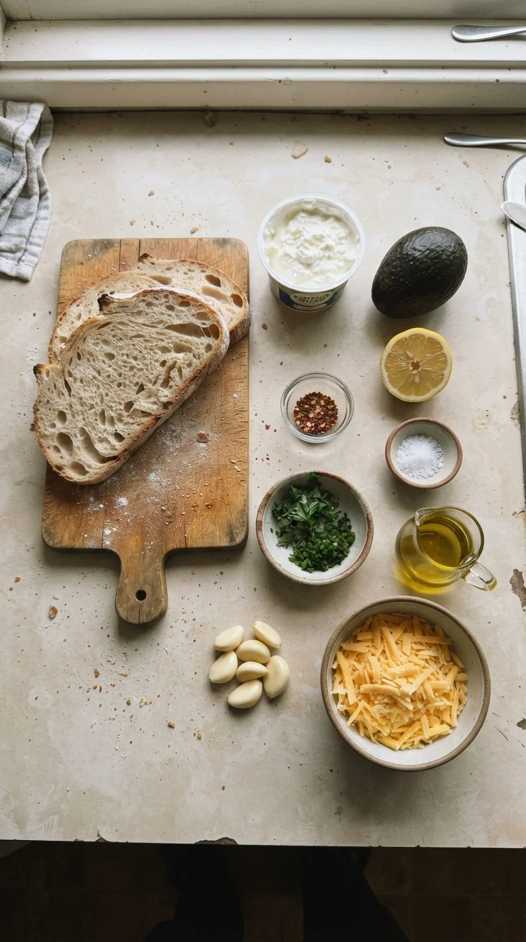 Ingredients for Cheesy Garlic Toast Lover Here Recipe