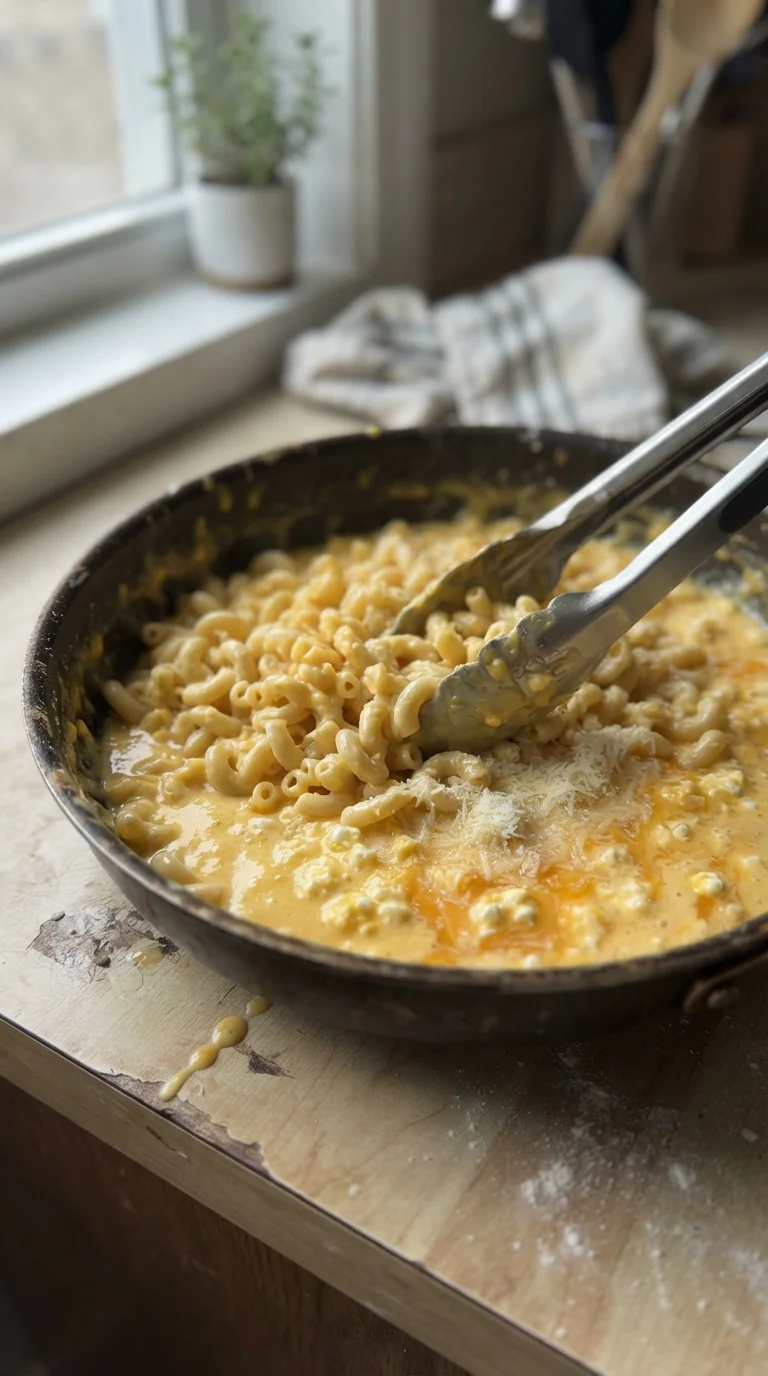 Step-by-step cooking of Creamy Cottage Cheese Mac and Cheese