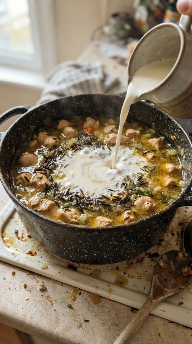 Step-by-step cooking of Creamy Chicken Wild Rice Soup