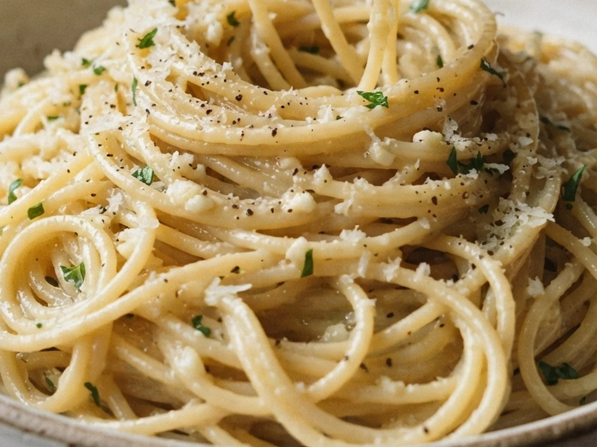 Creamy Garlic Butter Spaghetti Recipe