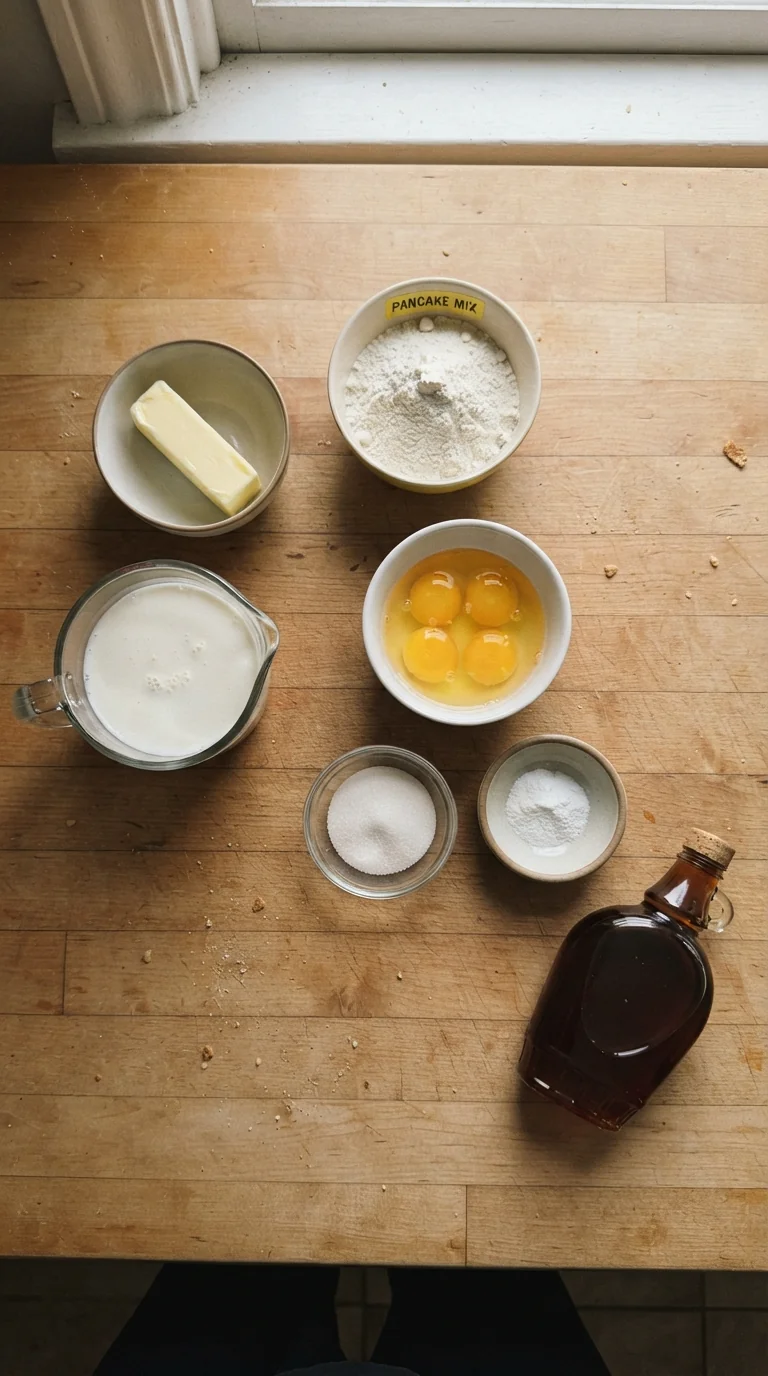 Ingredients for Fluffy Pancake Stacks Recipe