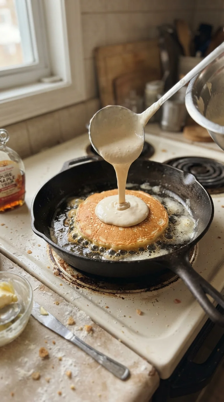 Step-by-step cooking of Fluffy Pancake Stacks Recipe