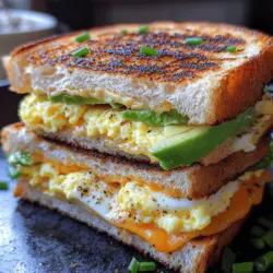 In the bustling morning hours, the quest for a breakfast that is both satisfying and nourishing often leads us to the kitchen, searching for inspiration. Enter the Morning Melt Grilled Cheese—a unique twist on the classic comfort food that not only tantalizes your taste buds but also provides the essential nutrients to kickstart your day. This delectable sandwich combines the rich, comforting flavors of melted cheese with the wholesome goodness of eggs and avocado, making it an ideal breakfast choice for anyone looking to fuel their morning properly.