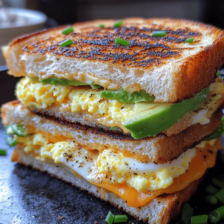 In the bustling morning hours, the quest for a breakfast that is both satisfying and nourishing often leads us to the kitchen, searching for inspiration. Enter the Morning Melt Grilled Cheese—a unique twist on the classic comfort food that not only tantalizes your taste buds but also provides the essential nutrients to kickstart your day. This delectable sandwich combines the rich, comforting flavors of melted cheese with the wholesome goodness of eggs and avocado, making it an ideal breakfast choice for anyone looking to fuel their morning properly.