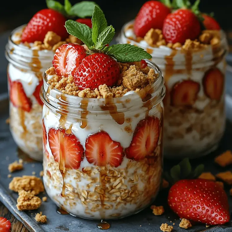 In the world of breakfast options, overnight oats have carved out a special place for themselves. This no-cook meal is not only quick and convenient, but it also packs a nutritional punch that keeps you energized throughout your busy morning. Among the myriad of flavor combinations, Strawberry Cheesecake Overnight Oats stand out, combining the creamy, rich flavors of cheesecake with the freshness of strawberries. This delightful blend makes for a breakfast that is as satisfying as it is delicious.