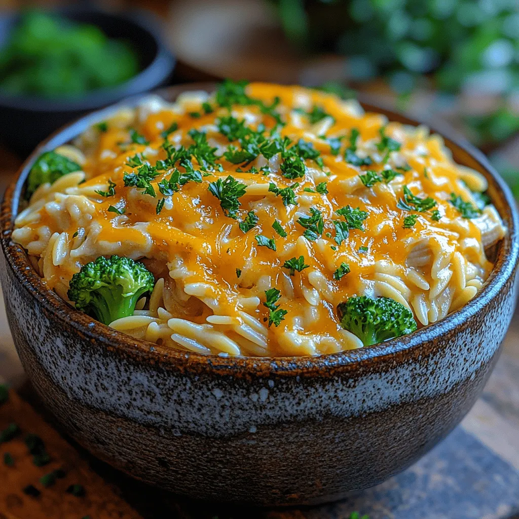 The foundation of Cheesy Chicken Broccoli Orzo Delight lies in its carefully selected ingredients, each contributing to the overall taste and texture of the dish.