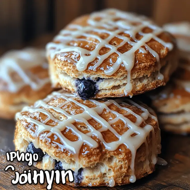 Imagine a warm, buttery biscuit, still steaming from the oven, infused with the sweet burst of blueberries and topped with a glossy glaze that adds a delightful touch of sweetness. Welcome to the world of Glazed Blueberry Butter Swim Biscuits — a treat that is not just any ordinary biscuit but a delightful combination of textures and flavors that will leave you longing for more. These biscuits are perfect for breakfast, an afternoon snack, or even as a sweet indulgence at any gathering.