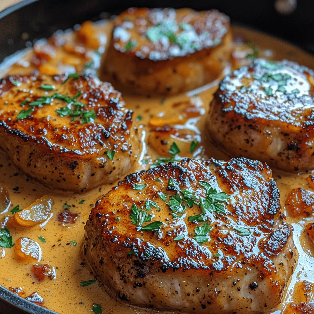 Welcome to the flavorful world of savory dishes, where each recipe tells a story of culinary creativity and delicious satisfaction. Today, we’re focusing on a standout recipe that has taken the dinner table by storm: Creamy Bacon Pork Chops. This dish is a perfect blend of rich and robust flavors, combining tender pork chops with a luscious creamy sauce, all elevated by the irresistible crunch of bacon. Whether you are planning a cozy weeknight dinner or looking to impress guests during a special occasion, these Creamy Bacon Pork Chops are guaranteed to be a hit.