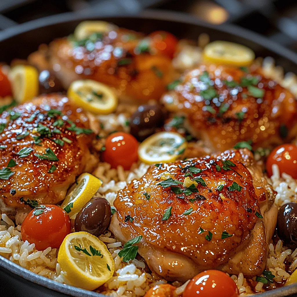 One-Pot Greek Chicken and Lemon Rice is a culinary gem from Mediterranean cuisine that brings together the vibrant flavors and wholesome ingredients characteristic of Greek cooking. This dish not only captures the essence of traditional Greek flavors but also embodies the convenience of one-pot cooking, making it a perfect choice for busy weeknights or leisurely family dinners. The simplicity of preparing a complete meal in just one pot minimizes cleanup while maximizing the harmony of flavors—truly a win-win situation for any home cook.