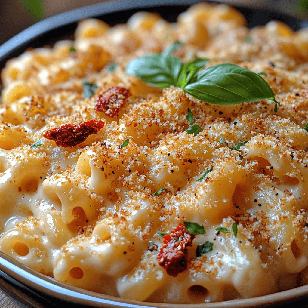 Tuscan Delight Mac & Cheese reimagines a beloved American classic by infusing it with the rich and vibrant flavors of Italy. This dish represents a perfect fusion of traditional Italian culinary elements and the comforting familiarity of mac and cheese. Imagine the creamy texture of perfectly melted cheeses enveloping tender pasta, enhanced by aromatic herbs and sun-dried tomatoes, all while maintaining the heartiness that makes mac and cheese a favorite among many.