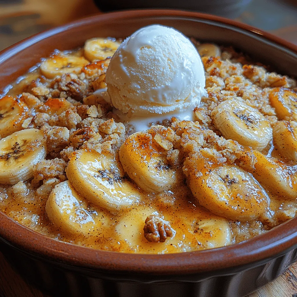 When it comes to comfort food, few desserts can rival the soothing and satisfying nature of a warm crumble. Enter the Banana Bliss Crumble, a delightful dessert that marries the sweet, rich flavor of ripe bananas with a crunchy, buttery topping. This recipe is not just about creating a tasty dish; it’s about celebrating the simple joys of home cooking and the nostalgia that comes with it. With each spoonful, you’re transported back to family gatherings, cozy evenings, and the sweet aroma of baking wafting through the house.
