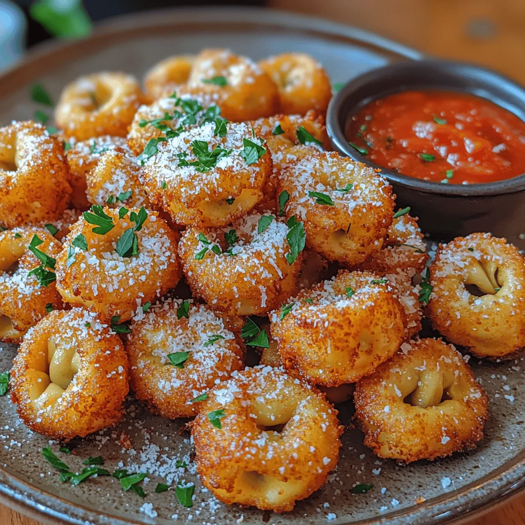 If you're searching for a delectable and satisfying snack that combines the comforting embrace of pasta with the irresistible crunch of fried goodness, look no further than Crispy Parmesan Fried Tortellini. This dish is not only a feast for the taste buds but also a visual delight, making it a perfect addition to any party platter or a fun family dinner. The allure of crispy textures plays a pivotal role in our enjoyment of comfort food, and this recipe delivers just that, elevating tortellini from a traditional pasta dish to an exciting finger food.