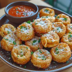 If you're searching for a delectable and satisfying snack that combines the comforting embrace of pasta with the irresistible crunch of fried goodness, look no further than Crispy Parmesan Fried Tortellini. This dish is not only a feast for the taste buds but also a visual delight, making it a perfect addition to any party platter or a fun family dinner. The allure of crispy textures plays a pivotal role in our enjoyment of comfort food, and this recipe delivers just that, elevating tortellini from a traditional pasta dish to an exciting finger food.