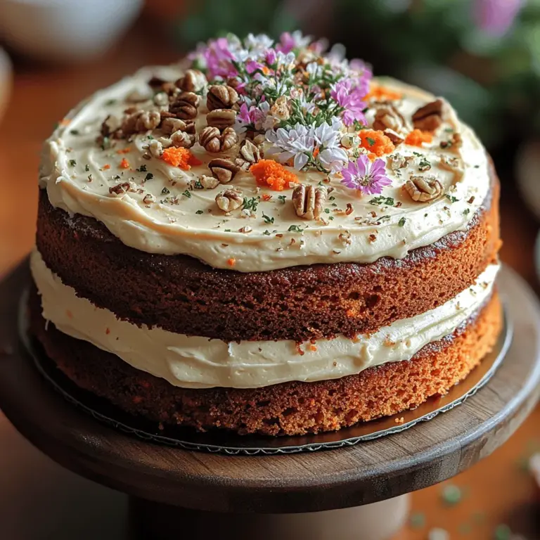 Carrot cake has secured its place as a beloved dessert in kitchens and bakeries around the world. Its unique combination of sweet, spicy, and earthy flavors, coupled with its moist texture, has made it a versatile choice for various occasions—from cozy family gatherings to extravagant celebrations. The allure of carrot cake lies not only in its delightful taste but also in its adaptability; it can be dressed up with lavish frostings or kept simple, allowing the natural flavors to shine.
