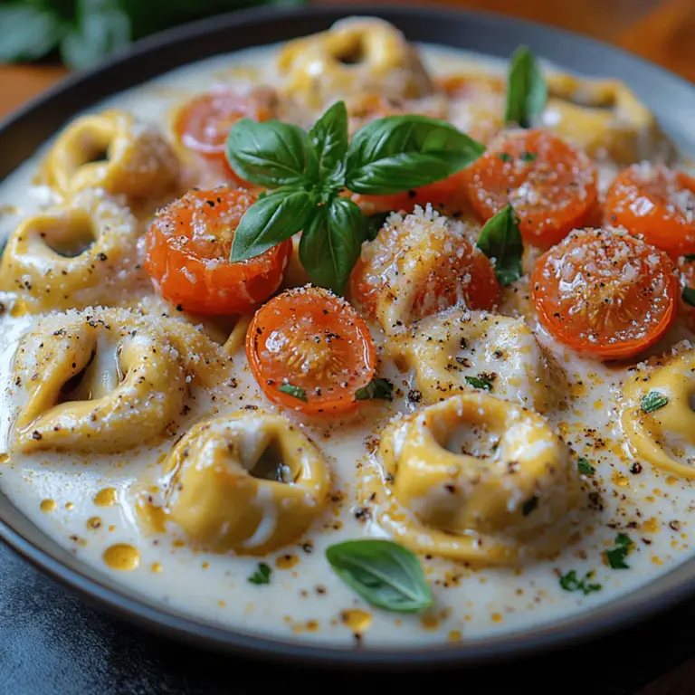 Are you looking for a dish that delivers rich flavors, creamy textures, and a burst of freshness? Look no further than Cheesy Bliss Tortellini with Sun-Kissed Tomatoes. This delightful pasta dish combines the delightful taste of cheese-filled tortellini with juicy cherry tomatoes, aromatic garlic, and a rich cream sauce, making it a favorite for many. It’s the ultimate comfort food that’s not only easy to prepare but also versatile enough for various occasions, whether it’s a cozy weeknight dinner, an elegant gathering with friends, or simply a meal to satisfy your craving for something indulgent.