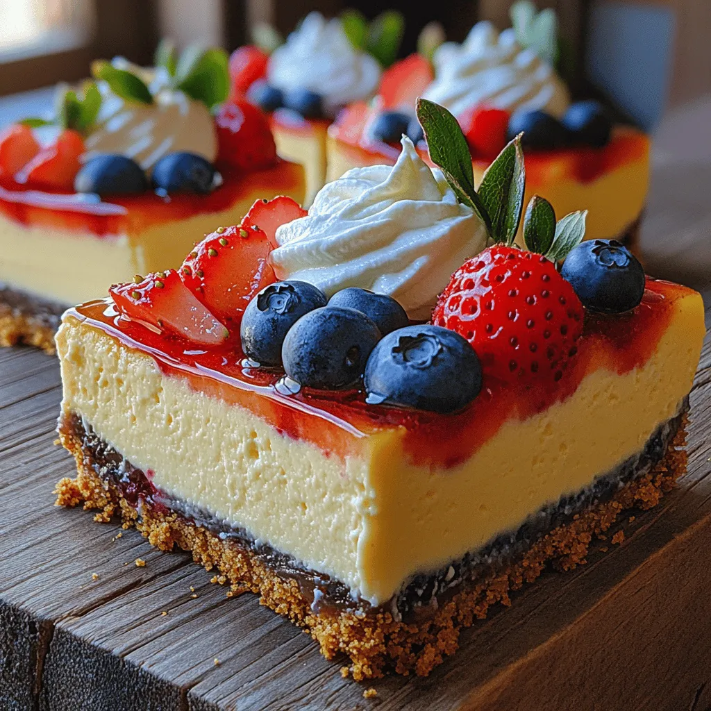 Cheesecake bars have become a beloved dessert staple, enchanting dessert lovers with their creamy texture and delightful flavors. These portable delights offer all the indulgence of traditional cheesecake, but in a more manageable, sliceable form. Perfect for gatherings, potlucks, or simply as a special treat at home, cheesecake bars are an easy way to satisfy your sweet tooth without the fuss of a full cheesecake.
