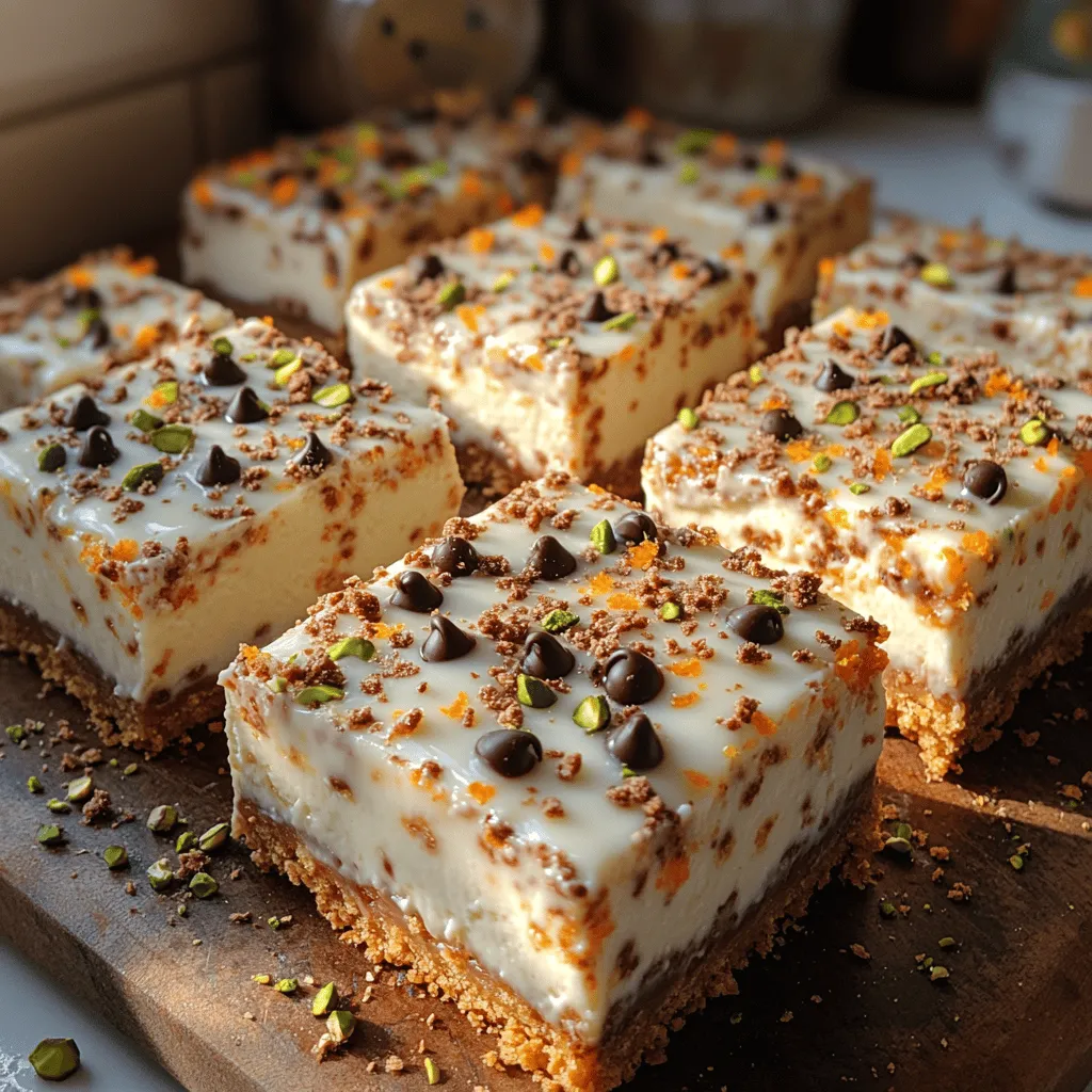 To create the perfect Cannoli Cheesecake Bars, it is essential to understand the role of each ingredient. This knowledge will not only enhance your baking skills but will also allow you to appreciate the flavors that come together in this dessert.