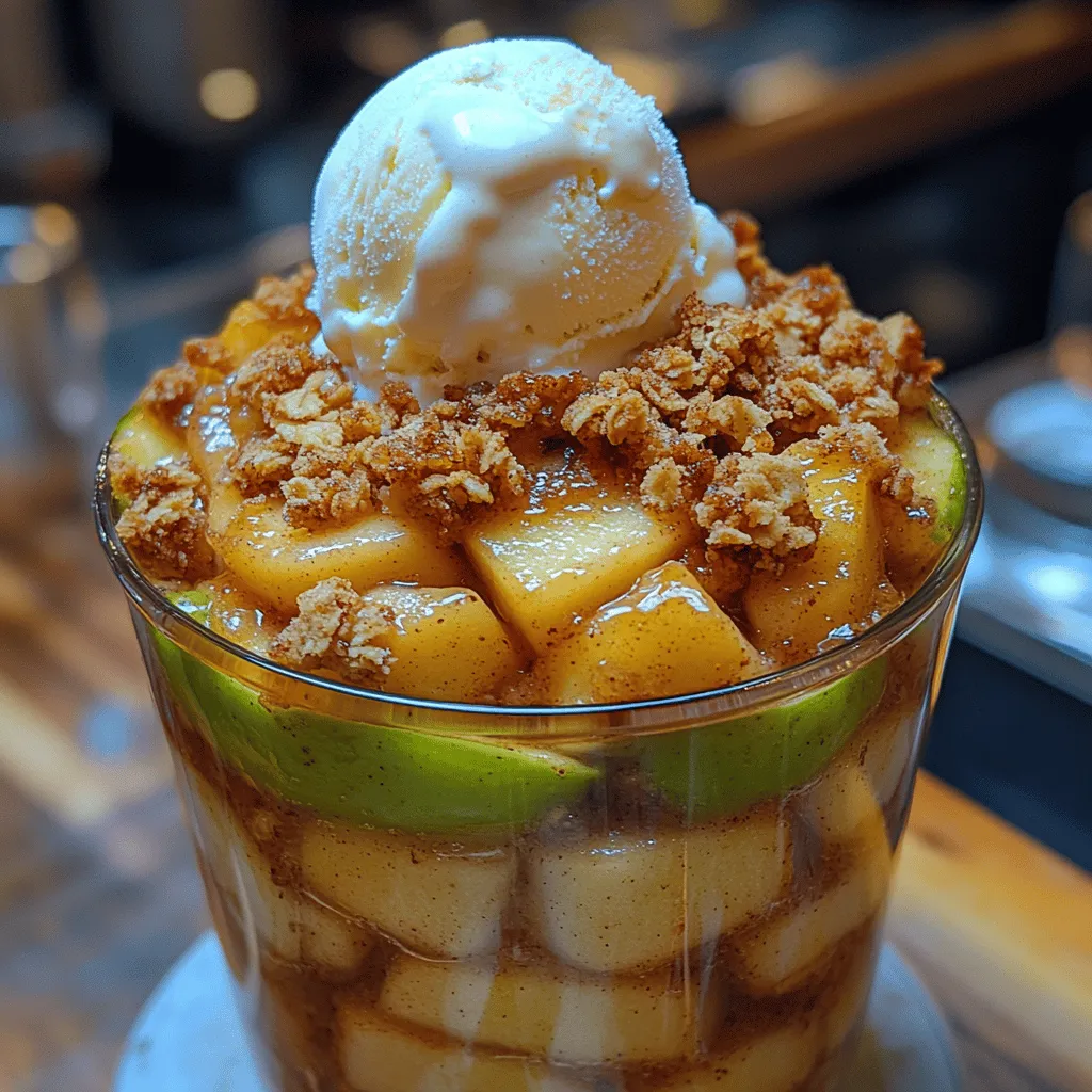 Apfel-Crumble im Glas, or apple crumble in a glass, is a delightful twist on the classic apple crumble dessert. This trendy dessert not only captivates with its presentation but also stands out by serving individual portions in charming glass containers. The concept of layering desserts has gained immense popularity, allowing the vibrant colors and textures of the ingredients to shine through. Each spoonful of Apfel-Crumble im Glas reveals a harmonious blend of warm, spiced apples, a crunchy crumble topping, and the option of creamy accompaniments, making it a comforting treat perfect for any occasion.