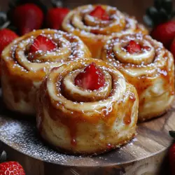Imagine sinking your teeth into a soft, warm roll that marries the classic flavors of a cinnamon roll with the rich, creamy essence of cheesecake and the fresh brightness of strawberries. That’s exactly what you get with Strawberry Cheesecake Cinnabon Rolls—a delightful treat that elevates traditional pastries to new heights. These rolls are not only visually stunning, with their swirls of creamy filling and vibrant strawberry hues, but they also offer an explosion of flavors that is sure to please any palate.