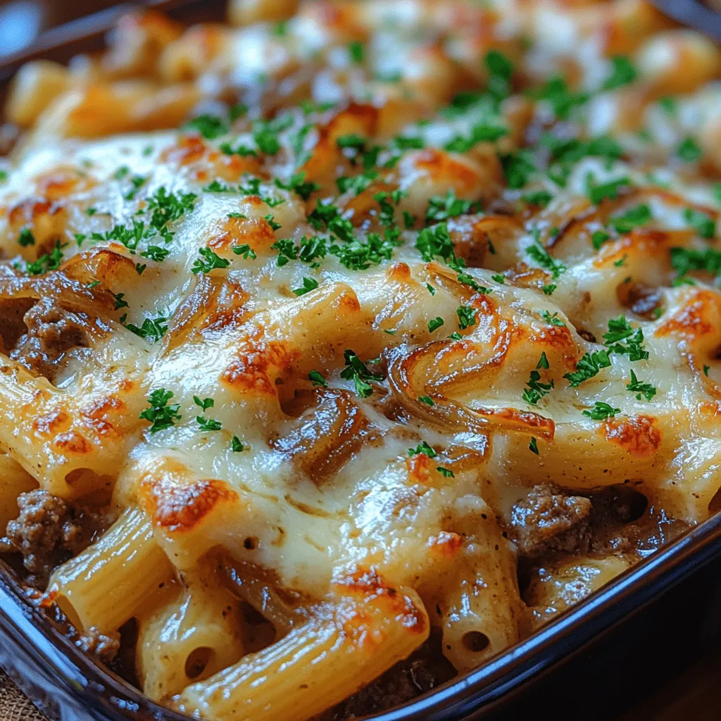 To create an unforgettable French Onion Beef Pasta Bake, it’s essential to understand how each ingredient contributes to the overall flavor profile of the dish. Let's take a closer look at the key components.