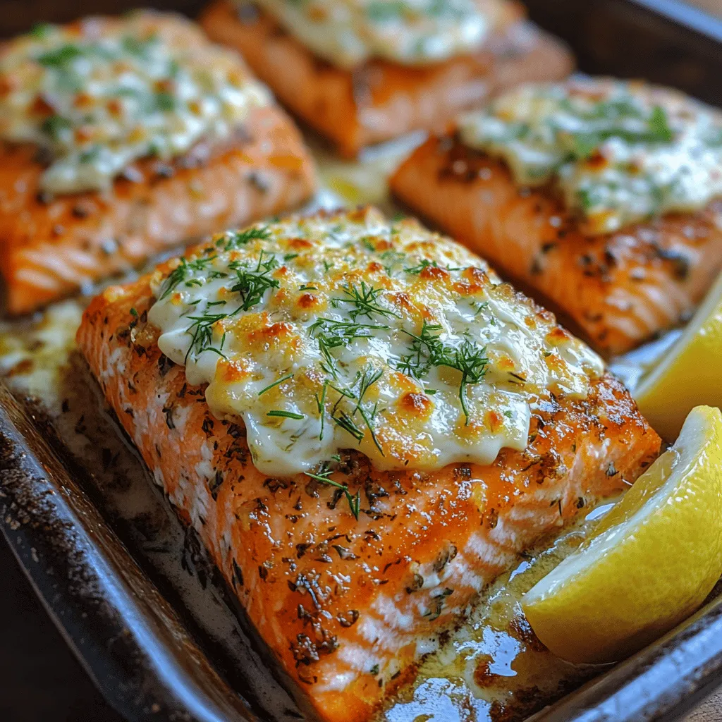 If you're looking for a dish that effortlessly combines elegance with simplicity, look no further than our Crusty Delight: Baked Salmon with Mayo and Parmesan Herb Crust. This recipe is not just a feast for the eyes but also a tantalizing treat for the palate. The succulent salmon fillets are adorned with a rich, creamy herb crust that elevates the dish, making it perfect for a weeknight dinner or a special occasion.