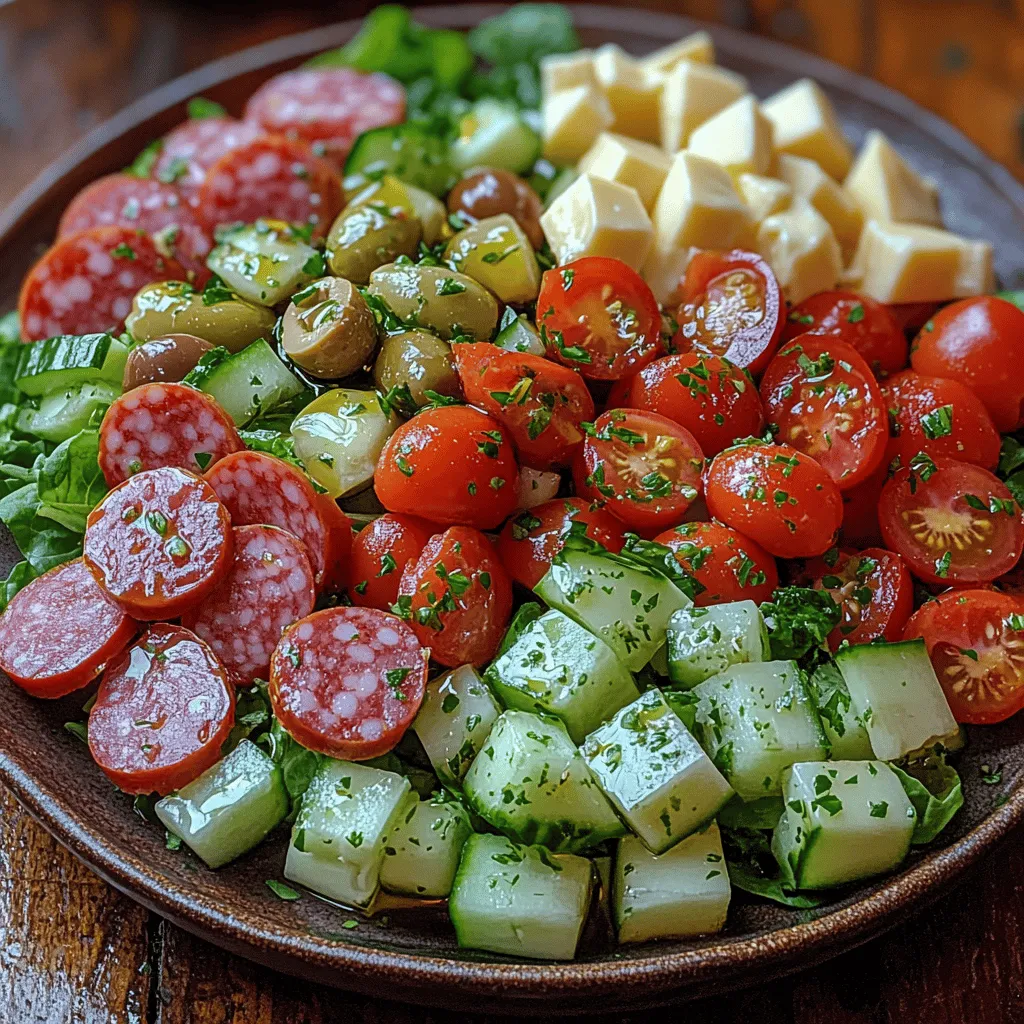 The Italian Grinder Salad is a delightful creation that encapsulates the essence of Italian-American cuisine. With its vibrant colors and fresh ingredients, this salad is not only visually appealing but also packed with flavor. Originating from the classic grinder sandwich—a sub filled with meats, cheeses, and vegetables—this salad transforms those beloved sandwich components into a refreshing dish that can stand on its own. Whether served as a side or a main course, the Italian Grinder Salad has become a staple at gatherings, picnics, and family dinners.