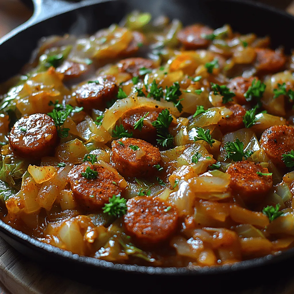 In the realm of comforting and hearty meals, Smoky Cabbage & Sausage Delight stands out as a flavorful dish that combines the earthy goodness of cabbage with the rich, smoky taste of sausage. This recipe is not just a meal; it's an experience that brings warmth and satisfaction, making it an ideal choice for family dinners or a cozy night in during the colder months. The combination of tender cabbage and savory sausage creates a delightful medley of textures and flavors, making it a go-to recipe for those seeking comfort food that is both delicious and nourishing.