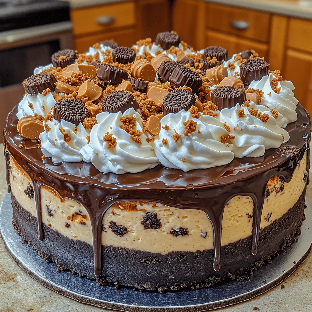 Indulging in a slice of Oreo Peanut Butter Cup Cheesecake is like experiencing a symphony of flavors and textures all at once. Imagine the satisfying crunch of Oreo cookies paired with the creamy richness of peanut butter and cream cheese, all topped off with a luscious chocolate ganache. This dessert is not just a treat; it's an event, perfect for birthdays, holidays, or a simple indulgence after a long week.