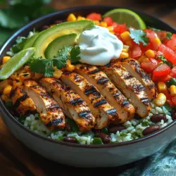 Burrito bowls have taken the culinary world by storm, offering a delightful way to enjoy all the flavors of a traditional burrito without the need for a tortilla wrap. These bowls have become a staple for many food enthusiasts, thanks to their versatility and ability to cater to various dietary preferences. Whether you're a meat lover, vegetarian, or someone who enjoys experimenting with flavors, burrito bowls can be customized to suit any palate. Today, we’re diving into a vibrant recipe for Zesty Grilled Chicken Burrito Bowls—an enticing fusion of grilled chicken, fresh ingredients, and a medley of spices that promises to tantalize your taste buds.